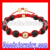 Wholesale Black Onyx Shamballa Bracelet For Man With Gold Stone Bead