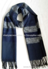 100% acrylic navy kintted scarf