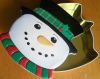 Snowman-shaped biscuit tin box