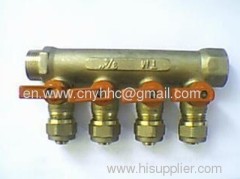 Brass 4 Ways Manifolds