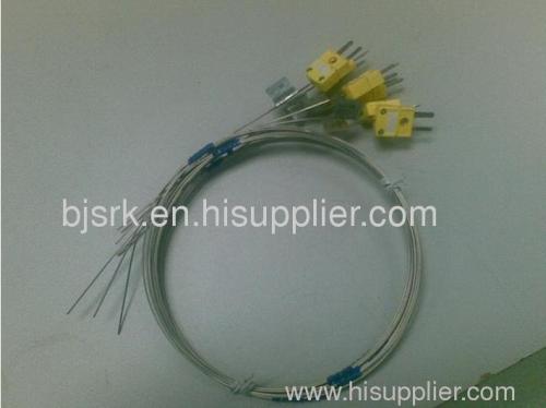 K type thermocouple with miniature connector