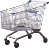 Metal supermarket shopping cart 210L