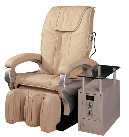 Coin operated massage chair