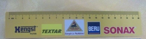 plastic ruler shape card