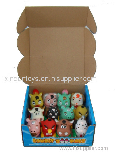 2011 new vinyl toy animal and flip car