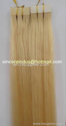 100% remy human hair tape hair extensions blonde