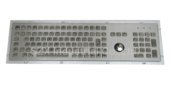 industrial metal keyboard with trackball and numeric keypad