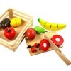 Cutting Fruit Set with Wooden Tray