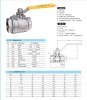 2PC full bore 1000PSI stainless steel threaded ball valve