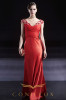 sell embroidered long pageant dresses,red elegant v-neck pageant dresses 56631