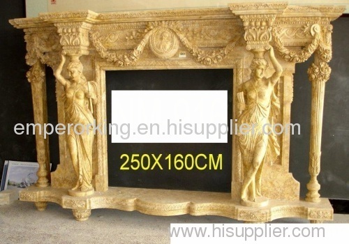 Marble fireplace mantel