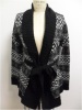 Long Sleeve Shawl Collar Cardigan With Belt