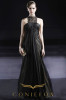 sell 2011 new applique formal long dresses,sleeveless lace applique formal black dresses 56318