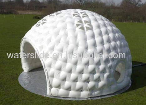white commerical inflatable dome tent