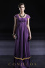sell simple women costume dresses,purple simple long cap sleeve costume dresses 56625