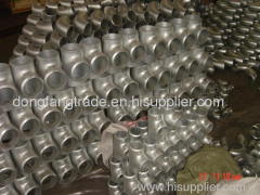 Galvanized tee pipe fitting