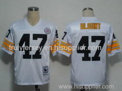 NFL Jerseys Pittsburgh Steelers 47 Blount White Throwback