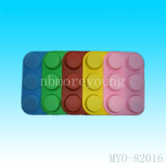 6-hole silicone cake mold