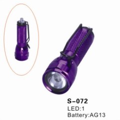 1 piece keychain led flashlight for promotional gifts,made of aluminum ,powered by AG8 battery