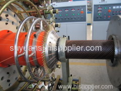 PE steel strip winding pipe production line