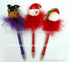 Holiday xmas feather pen