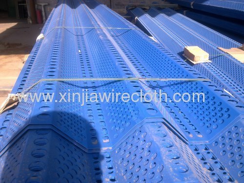Perforated metal sheet for Wind/dust Fence