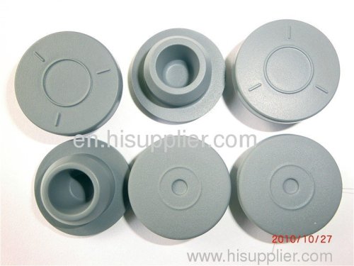 Rubber stopper for medicinal vial