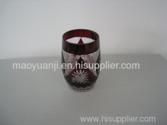 colored glass tumbler