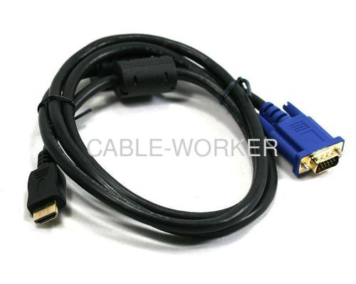 Premium VGA (HDDB15) to HDMI male to male Cable