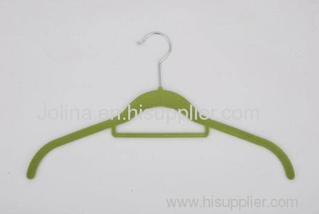 flocked lady hanger with tie bar