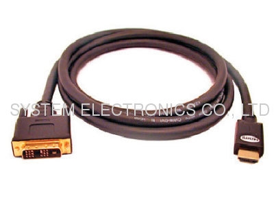 GOLD PLATED DVI-D(18+1) to HDMI Cable