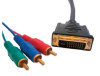 DVI-D(24+5) Male to 3RCA converter cable gold plated