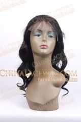 Custom Celebrity deep wave jet black human hair wigs