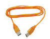 6ft usb 3.0 a male to a male transperant cable ,orange