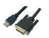 HDMI 19 pin to dvi-d dual link male cable (nickel plated)