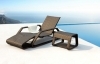 Outdoor rattan garden lounger