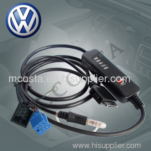 Car iPod adapter with auxiliary input