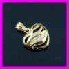 18k gold platde pendant