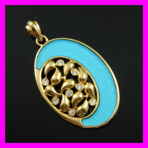 Acrylic 18k gold plated pendant 1620860