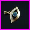 18k gold plated evil eye pendant