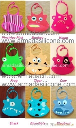 cute and durable silicone baby bibs