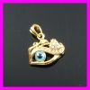 evil eye 18K gold plated pendant