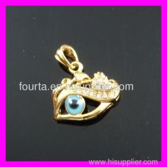 evil eye 18K gold plated pendant