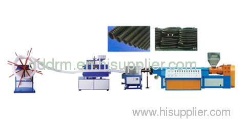 PE reinforcing pipe production machine