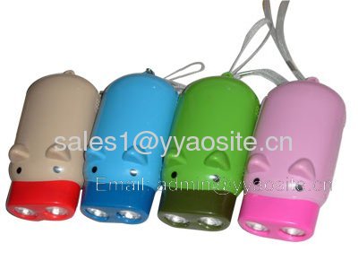 pig shape hand press flashlight KT-D005 animal shape torch