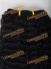 Long jet black indian remy stright curl wave hair