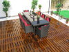 garden rattan furniture dining room set with 8 chairs