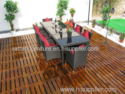 Outdoor wicker furniture dinning sets table and chair 9pcs