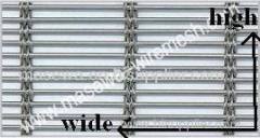 stainless steel woven wire drapery facade