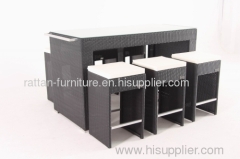 outdoor furniture rattan bar set